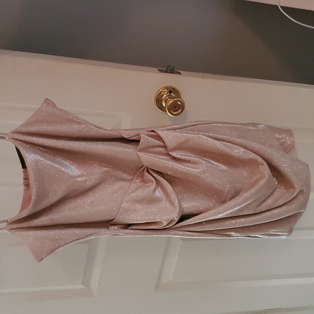 Champagne shimmery Juniors dress, S